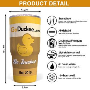 Police Badge with Customized State Seal - Personalized Tumbler Cup - Gift for Police - Drinkware - GoDuckee