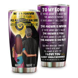 Personalized Couple Tumbler - To my love, we're simply meant to be nightmare before christmas - Tumbler Cup - GoDuckee