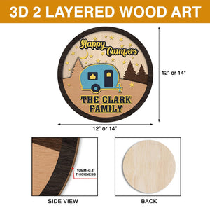 American Football Man Back Personalized 3D 2-Layered Wood Art - Wood Sign - GoDuckee