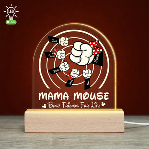 Mother's Day Personalized Led Light Wooden Base 01NAHN240323 - Led Night Light - GoDuckee