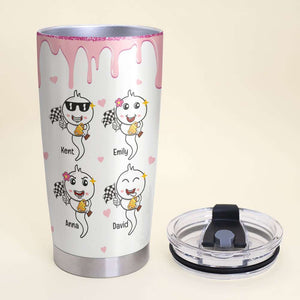Mom Let Dad Enter Us Into A Race, Personalized Tumbler, Funny Sperm Champion Tumbler, Mother's Day Gift, Birthday Gift For Mom - Tumbler Cup - GoDuckee