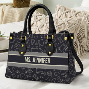 Teacher Bag With School Pattern, Leather Bag Gift - Leather Bag - GoDuckee