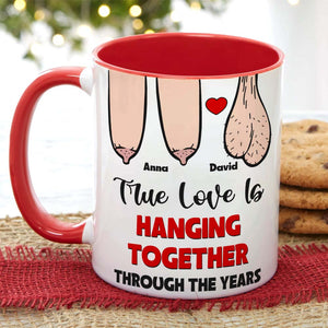 True Love Is Hanging Together Though The Years, Personalized Edge To Edge Mug, Wine Tumbler, Accent Mug - Coffee Mug - GoDuckee
