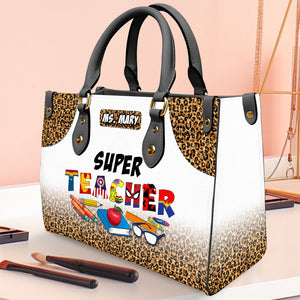 Teacher Superhero 01ntqn161222 Personalized Leather Bag - Leather Bag - GoDuckee