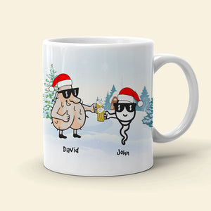 Seems Like Yesterday We Were Chillin' In Your Balls, Personalized Christmas Dad Mug, Gift For Family - Coffee Mug - GoDuckee