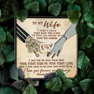 Couple I Wish I Could - Personalized Interlocking Hearts Necklace - Jewelry - GoDuckee