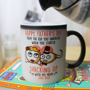 Happy Father's Day From The Kid Personalized Magic Mug, Funny Father's Day Gifts - Magic Mug - GoDuckee