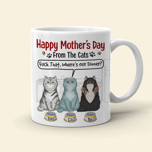 Happy Mother's Day From The Cats, Personalized Coffee Mug, Gift For Cat Mom, Mom's Little Cat Mug, Mother's Day Gift - Coffee Mug - GoDuckee