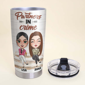 God Made Us Best Friends Because Moms Can't Handle Us, Personalized Partners In Crime Tumbler - Tumbler Cup - GoDuckee