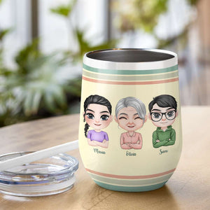 We Just Wanted To Say Congratulations, Gift For Mom, Personalized Tumbler, Mom And Children Tumbler, Mother's Day Gift - Wine Tumbler - GoDuckee