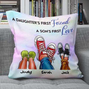 Mom And Kid Shoes Personalized Pillow - Pillow - GoDuckee