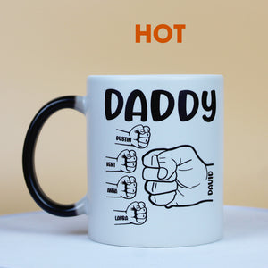 Dad A Son's First Hero A Daughter's First Love, Personalized Magic Mug, Father's Day Gifts - Magic Mug - GoDuckee