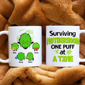 Surviving Motherhood, Gift For Mom, Personalized Mug, Funny Mom And Kid Mug, Mother's Day Gift - Coffee Mug - GoDuckee