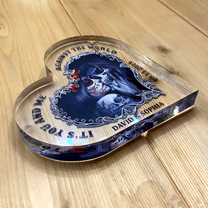 It's You And Me, Personalized Heart Shaped Acrylic Plaque, Gift For Couple - Decorative Plaques - GoDuckee
