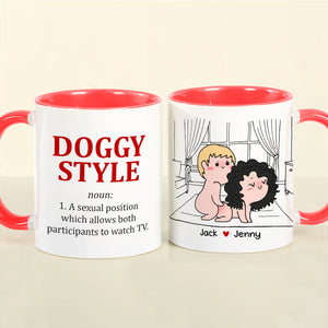 Doggy Style, Personalized Tumbler, Funny Couple Tumbler, Gift For Couple - Coffee Mug - GoDuckee