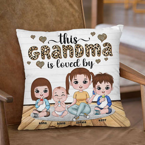 This Grandma Is Loved By, Personalized Pillow, Gift For Grandma - Pillow - GoDuckee