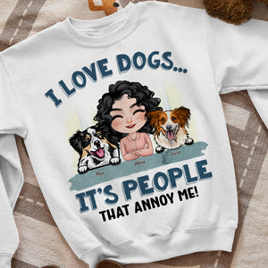 I Love Dogs It's People That Annoy Me, Personalized Dog Shirt, Gift For Dog Lovers - Shirts - GoDuckee