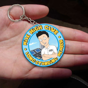 Mile High Club - Personalized Flat Car Ornament And Keychain - Gift For Pilot - Ornament - GoDuckee