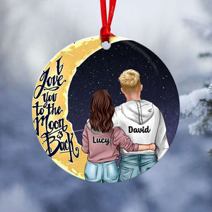 Couple I Love You - Personalized Ornament - Gift for Couple - Couple Shoulder to Shoulder - Ornament - GoDuckee