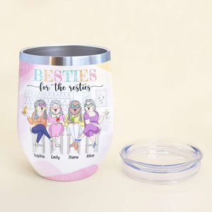 Alcohol And Sarcasm Made Us Besties - Personalized Bestie Wine Tumbler - Wine Tumbler - GoDuckee