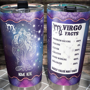 Horoscope Zodiac Virgo Facts - Personalized Tumbler Cup - Gifts for Virgos - Virgo Signs - Tumbler Cup - GoDuckee