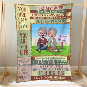 Old Couple My Love My Life My Only One, Personalized Couple Blanket CPL1412 - Blanket - GoDuckee