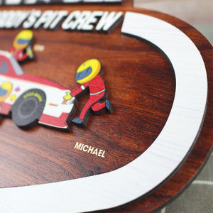 Daddy's - Personalized Racing Layered Wood Sign - Great Car Racing Gift For Dad - Wood Sign - GoDuckee