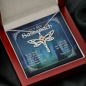 Outlander Novel Film To My Sassenach - Personalized Dragonfly Necklace - Jewelry - GoDuckee