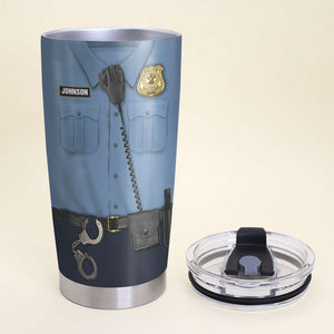Personalized Police Tumbler Cup - A True Police Officer - Uniform - Tumbler Cup - GoDuckee