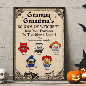 Personalized Grumpy Grandma Canvas Print, Take Your Practices to The Next Level, Little Kid Monsters - Poster & Canvas - GoDuckee