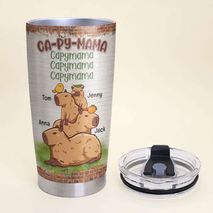 It Is Always Better When We Are With Our Capymama, Personalized Tumbler, Relaxing With Mom Tumbler, Mother's Day, Birthday Gift For Mom Capybara - Tumbler Cup - GoDuckee