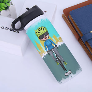 Personalized Cycling Water Bottle - Eight Cycling Life Lessons - Water Bottles - GoDuckee