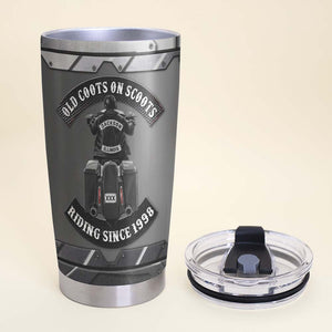 Bikers Don't Go Grey We Turn Chrome, Biker Personalized Tumbler - Tumbler Cup - GoDuckee