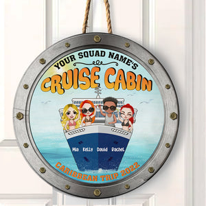 Personalized Cruising Round Wooden Sign - Cruise Cabin - Wood Sign - GoDuckee