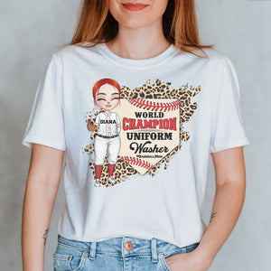Baseball World Champion Uniform Washer Personalized Shirt Gift For Her Mother's Day - Shirts - GoDuckee
