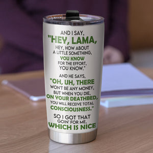 Personalized Golf Tumbler - Big Hitter, Hey Lama - Tumbler Cup - GoDuckee