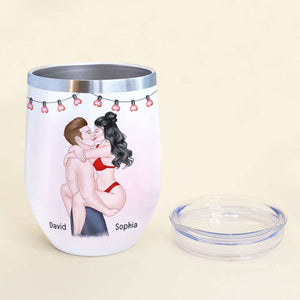 Baby You Turn Me On Like A Light Switch, Naughty Couple Wine Tumbler Gift - Wine Tumbler - GoDuckee