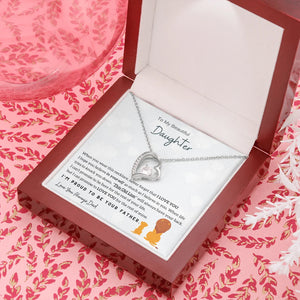 To My Daughter - Never Forget That I Love You, Forever Love Necklace With Box - - GoDuckee