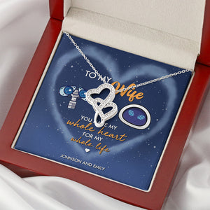 Couple You Have My Whole Heart - Personalized Double Heart Necklace - Jewelry - GoDuckee