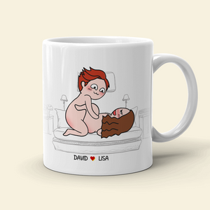 Naughty Couple Make Love, Personalized Couple Mug Gift For Couple - Coffee Mug - GoDuckee
