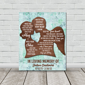 Heaven In Loving Memory Of - Personalized 2 Layers Wood Sign - Wood Sign - GoDuckee