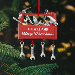 Mini Box & Wrenches Personalized Mechanic Family Ornament, Christmas Tree Decor - Ornament - GoDuckee
