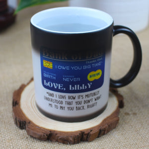 Bank of Dad, I Own You Big Time, Personalized Magic Mug, Funny Gift For Dad FFG2705 - Magic Mug - GoDuckee