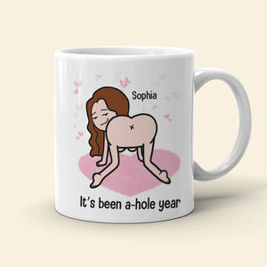 It's Been A-Hole Year Personalized Mug, Gift For Couple, Couple Anniversary Gift, Funny Couple Mug - Coffee Mug - GoDuckee