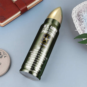 US Army The Priceless Title, Personalized Veteran Bullet Tumbler, Custom Military Unit - Water Bottles - GoDuckee