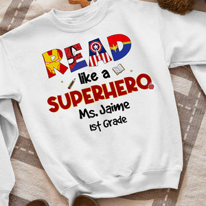 Personalized Shirt, Custom Letters, Read Like A Hero 02HUHN170123 - Shirts - GoDuckee