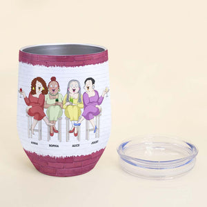 Shut Up Liver You're Fine, Besties Drinking Wine Tumbler - Wine Tumbler - GoDuckee