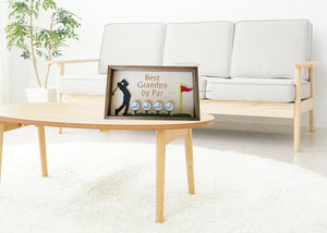 Golf Grandpa Best Grandpa By Par, Personalized Layered Wood Sign Stand, Gifts for Golf Lovers - Wood Sign - GoDuckee