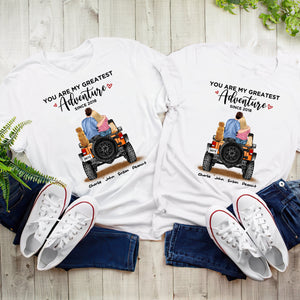 You Are My Greatest Adventure, Personalized Car Couple & Dog, Cat Breeds Shirt, Gift For Couples - Shirts - GoDuckee