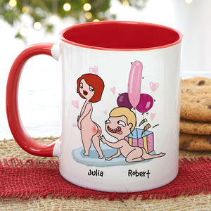 Roses Are Red, Lilies Are Whitty, Gift For Couple, Personalized Mug, Naughty Couple Mug, Anniversary Gift - Coffee Mug - GoDuckee